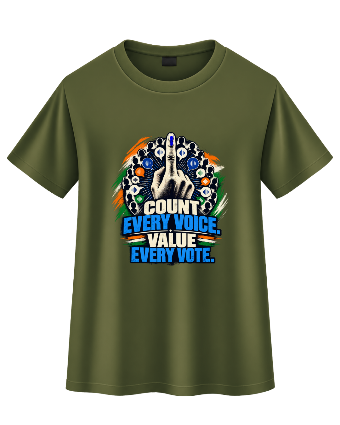 "Count Every Voice" Circular Silhouette Graphic T-Shirt