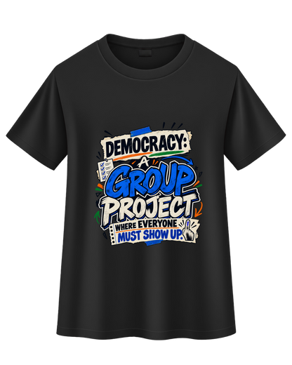 "Democracy: A Group Project" Graphic T-Shirt