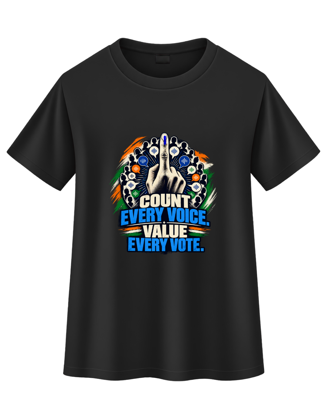 "Count Every Voice" Circular Silhouette Graphic T-Shirt