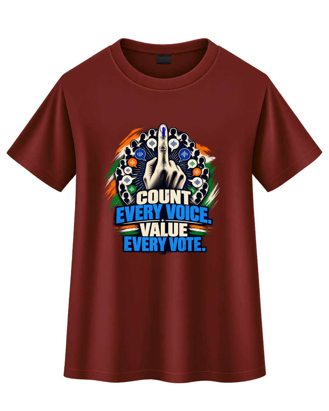 "Count Every Voice" Circular Silhouette Graphic T-Shirt