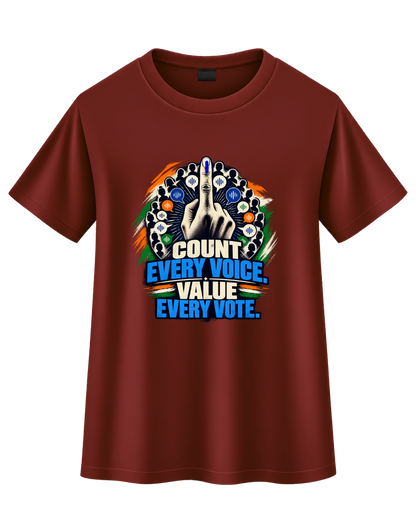 "Count Every Voice" Circular Silhouette Graphic T-Shirt
