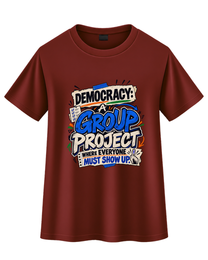 "Democracy: A Group Project" Graphic T-Shirt