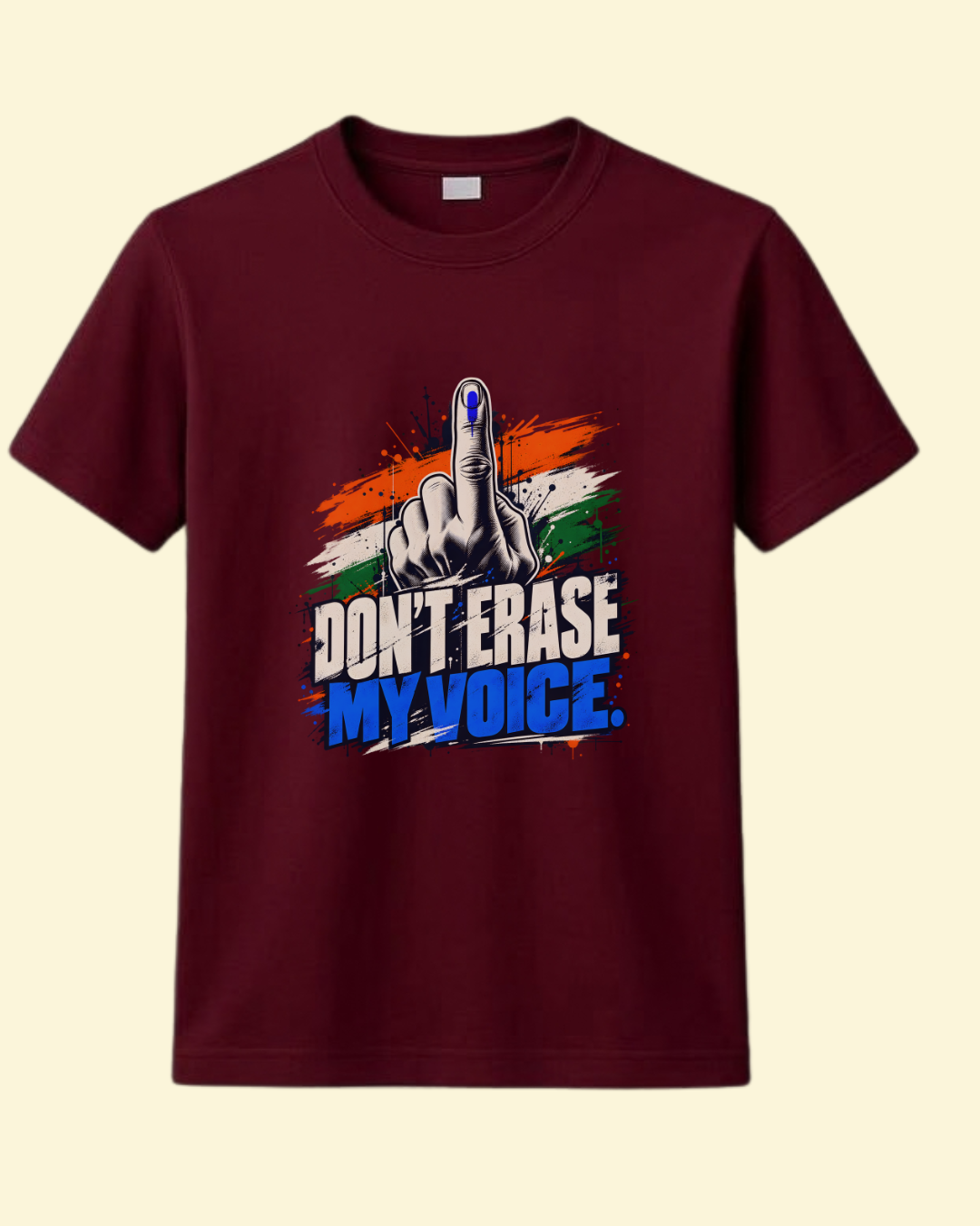 Don't Erase My Voice" Indian Democracy Graphic T-Shirt