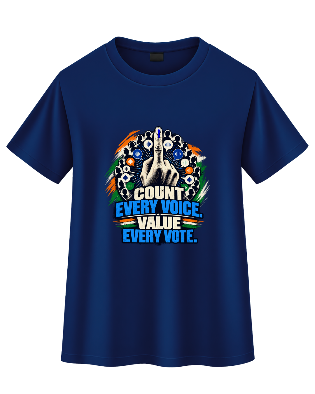 "Count Every Voice" Circular Silhouette Graphic T-Shirt