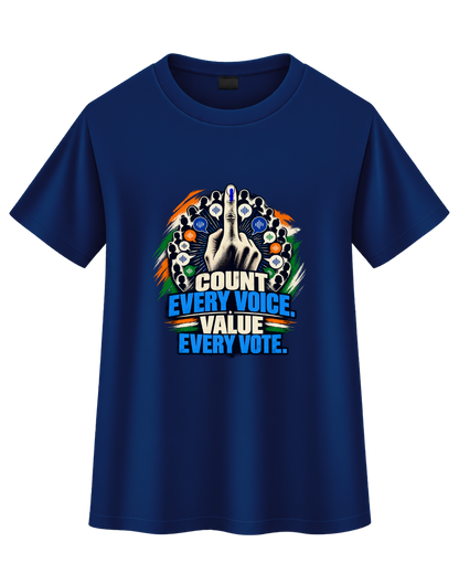 "Count Every Voice" Circular Silhouette Graphic T-Shirt