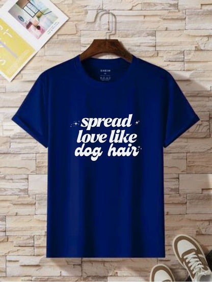 Spread Love Like Dog Hair Retro Graphic Tee | Funny Dog Mom T-Shirt