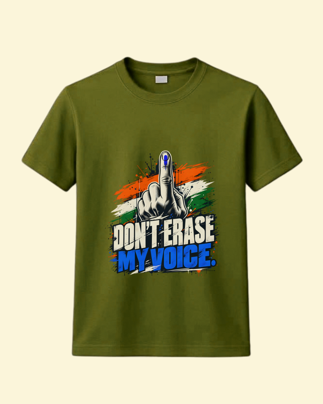 Don't Erase My Voice" Indian Democracy Graphic T-Shirt