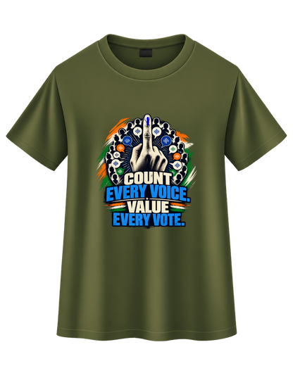"Count Every Voice" Circular Silhouette Graphic T-Shirt