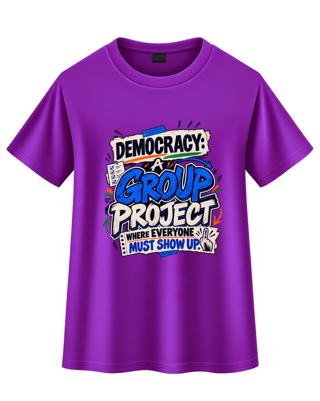 "Democracy: A Group Project" Graphic T-Shirt