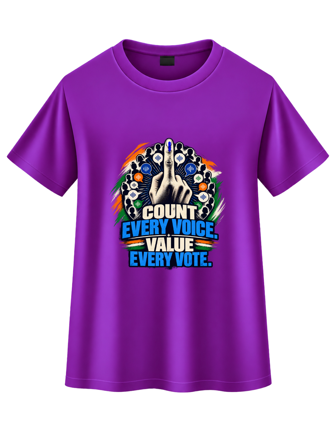 "Count Every Voice" Circular Silhouette Graphic T-Shirt