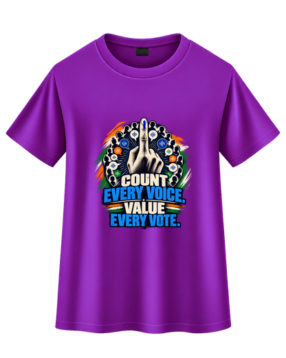 "Count Every Voice" Circular Silhouette Graphic T-Shirt