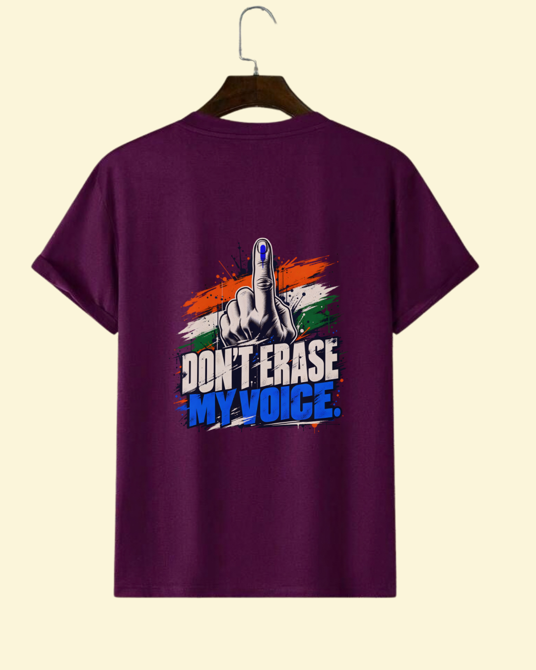 Don't Erase My Voice" Indian Democracy Graphic T-Shirt