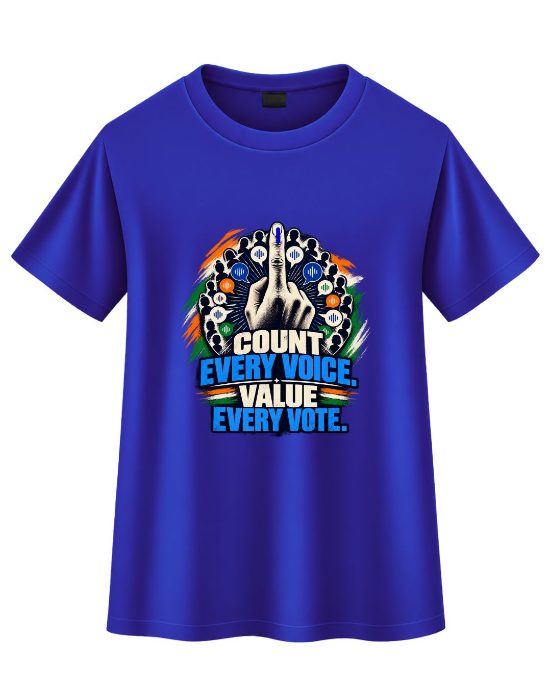 "Count Every Voice" Circular Silhouette Graphic T-Shirt