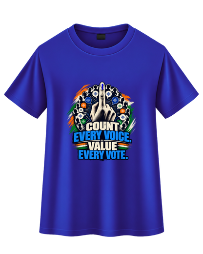 "Count Every Voice" Circular Silhouette Graphic T-Shirt
