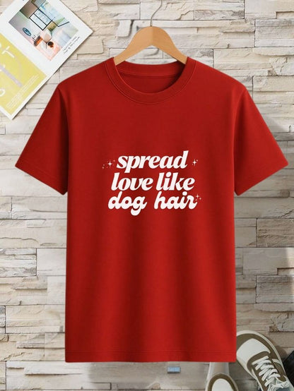 Spread Love Like Dog Hair Retro Graphic Tee | Funny Dog Mom T-Shirt