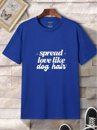 Spread Love Like Dog Hair Retro Graphic Tee | Funny Dog Mom T-Shirt