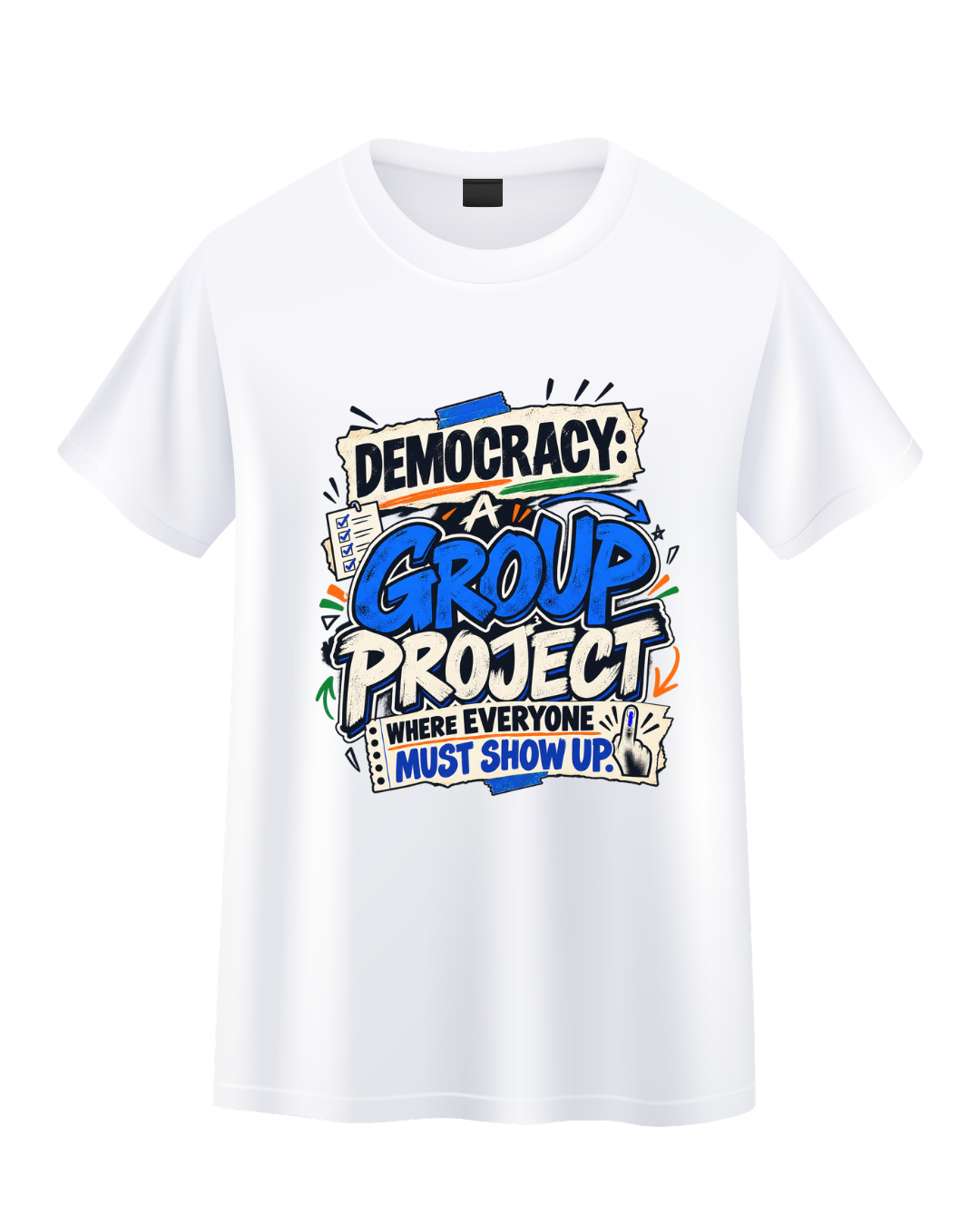 "Democracy: A Group Project" Graphic T-Shirt