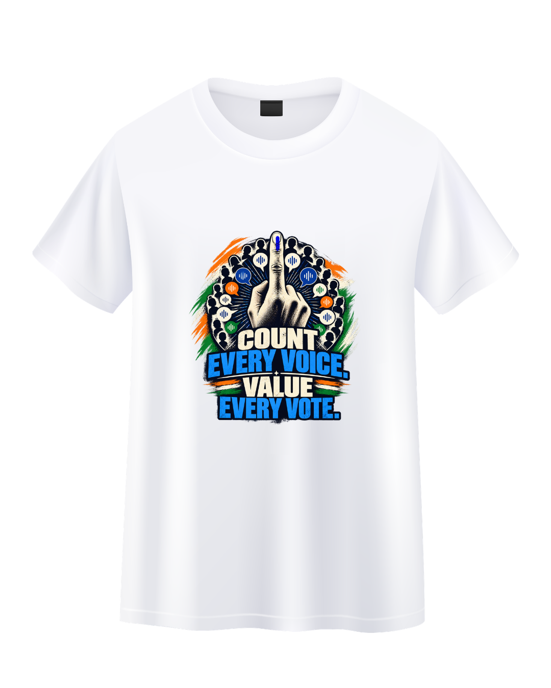 "Count Every Voice" Circular Silhouette Graphic T-Shirt